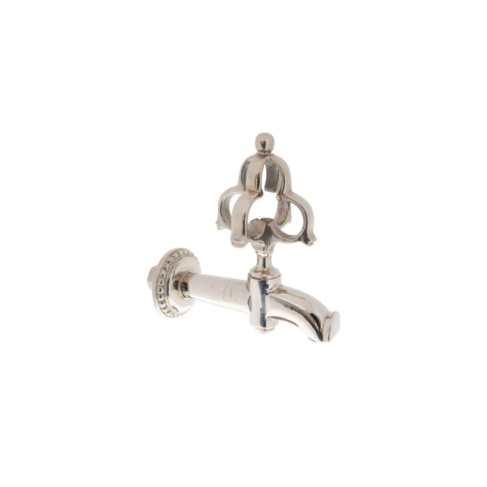 Petit Mace Wall Mount Spout in Polished Silver Collection