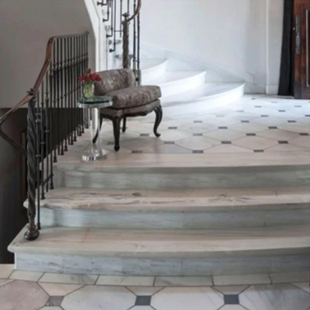 Reclaimed-White-Grey-Marble-Octagons